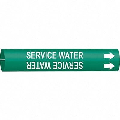 Pipe Marker Service Water 2 in H 2 in W