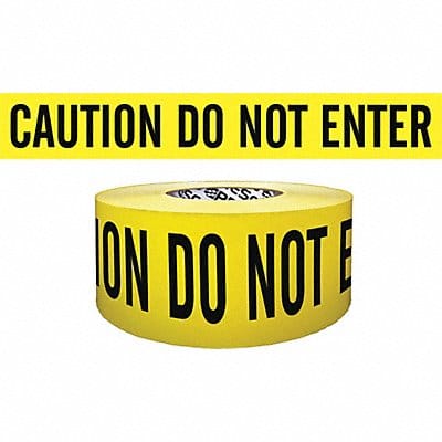 Barricade Tape Yellow 500 ft L 3 in