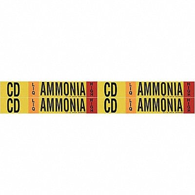 Pipe Marker Ammonia 1 1/8in H 7in W