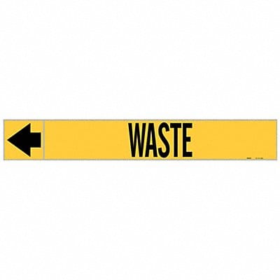 Pipe Marker Waste 2 in H 12 in W