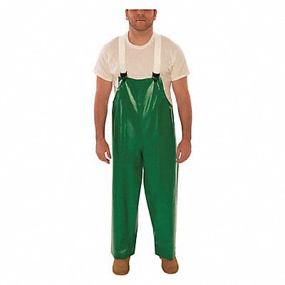 E9131 Flame Resistant Rain Bib Overall Green S