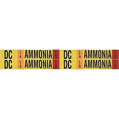 Pipe Marker Ammonia 1 1/8in H 7in W