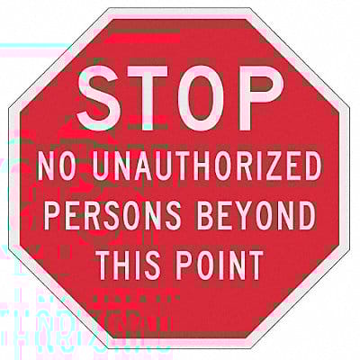 Rflct No Trespassing Stop Sign 12x12in