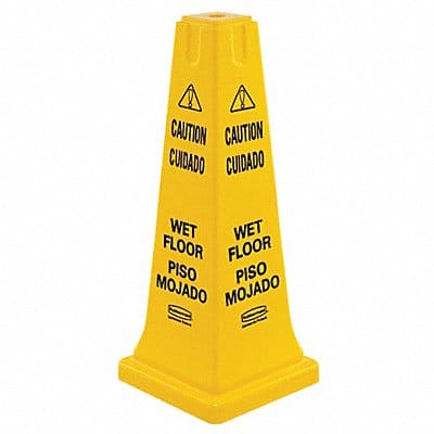 Safety Cone Yellow HDPE 26 in H