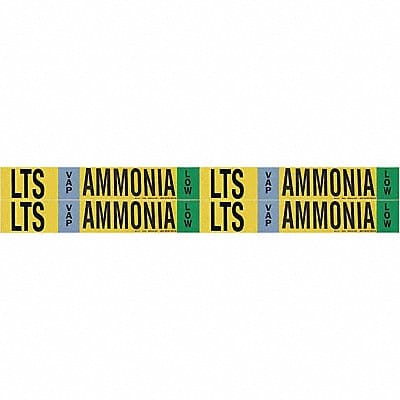 Pipe Marker Ammonia 1 1/8in H 7in W