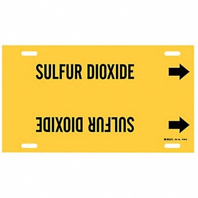 Pipe Marker Sulfur Dioxide 10in H 24in W Pipe Marker Sulfur Dioxide 10in H 24in W