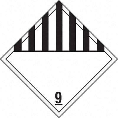 DOT Container Placard 10-3/4 W PK10