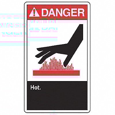 Safety Label 3 1/2 inx5 in Vinyl PK5