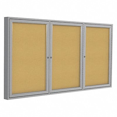 Enclosed Bulletin Board Cork 72x48 In.