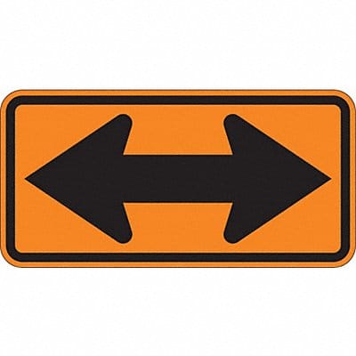 Double Arrow Traffic Sign 24 x 48