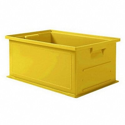 Straight Wall Ctr Yellow Solid HDPE