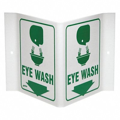 Eye Wash Sign 6X9 GRN/WHT Eye Wash