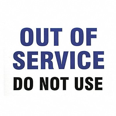 Service Sign Out of Service Do Not Use