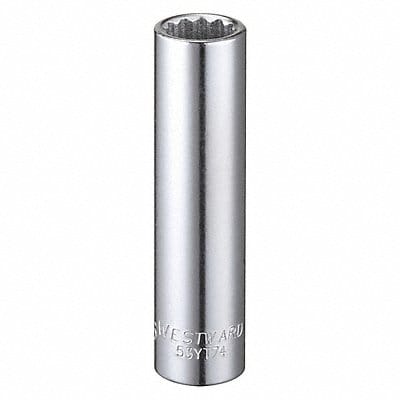 Socket Steel Chrome 7/16 in