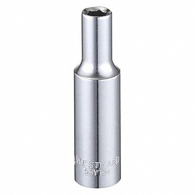 Socket Steel Chrome 1/4 in