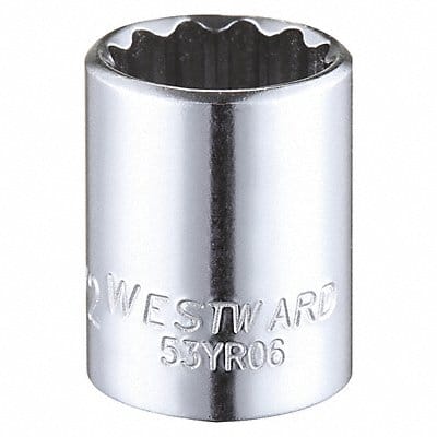 Socket Steel Chrome 1/2 in
