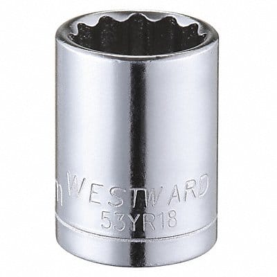 Socket Steel Chrome 12 mm
