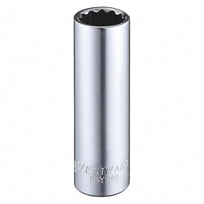 Socket Steel Chrome 7/16 in