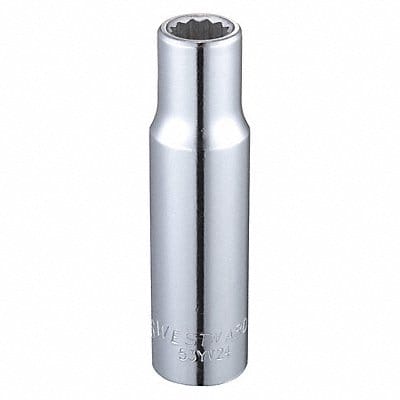 Socket Steel Chrome 7/16 in