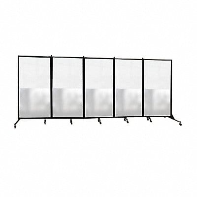 Panel bottom half frosted room divider