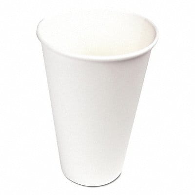 Disp Hot Cup 16 oz WH Patternless PK1000