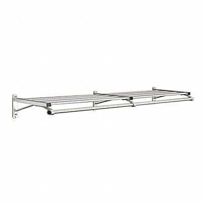 Coat Rack 1 Shelf 72 In W Satin Aluminum