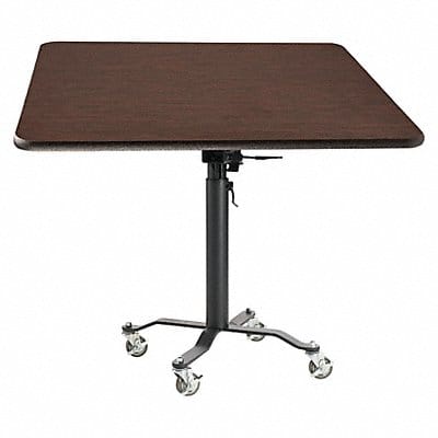Square Adjustable Table Mahogany 36