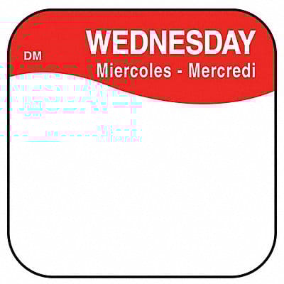 Food Safety Label Red/White 3/4 in H