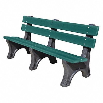 Outdoor Bench 72 in L 48 in H Green Outdoor Bench 72 in L 48 in H Green