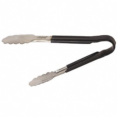 Uncoated Scalloped Tongs 10 L SS Black