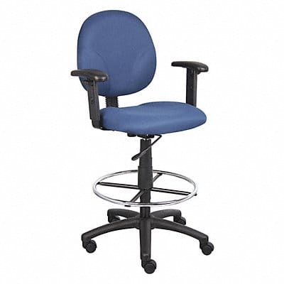 Drafting Chair Blue 25 to 30 Seat H.