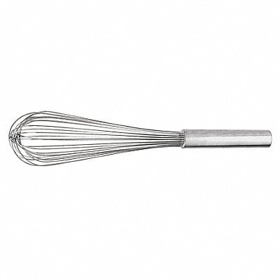 Whip 10 in L Silver Handle