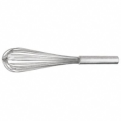 Whip 12 in L Silver Handle