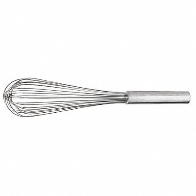 Whip 18 in L Silver Handle