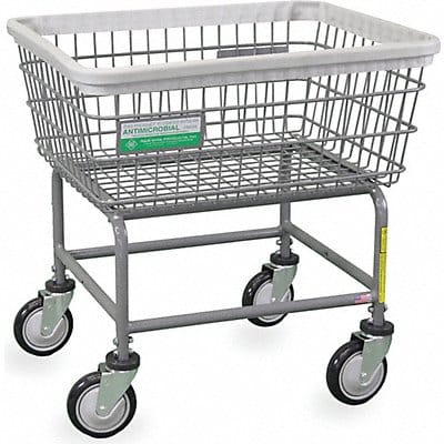 Wire Laundry Cart 600 lb Ld Cap. Gray