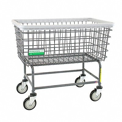 Wire Laundry Cart 600 lb Ld Cap. Gray