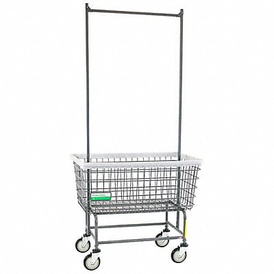 Wire Laundry Cart 600 lb Ld Cap. Gray