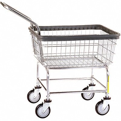 Wire Laundry Cart 600 lb Ld Cap. Silver