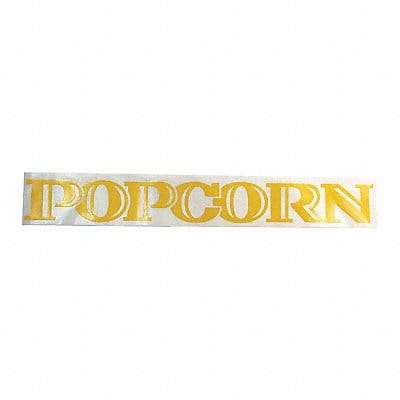 Decal Popcorn Red Top Yellow Letters