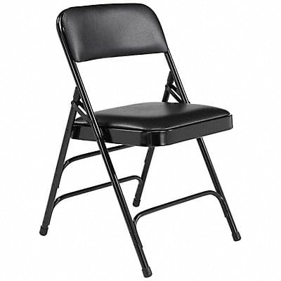 Triple Brace Fold Chair Vinyl Blk PK4