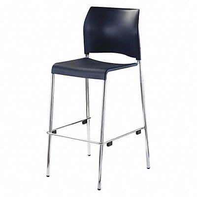 Cafe Bar Stool Plastic Seat Black