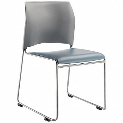 Stacking Chair Vinyl 30-3/4in H Silver
