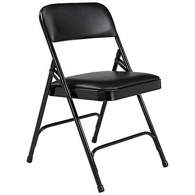 Folding Chair Vinyl 29-1/2in H Black PK4