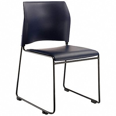Stacking Chair Vinyl 30-3/4in H Navy
