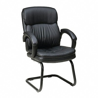 Work Smart Side Chair Eco Leather Black