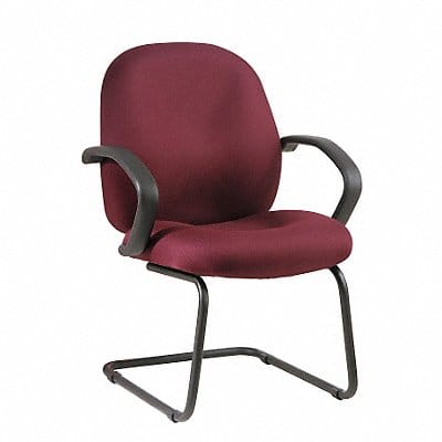 Work Smart Visitor Chair Fabric Burgundy