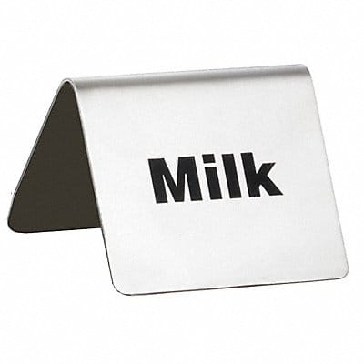 Milk Sign 2 in H Silver