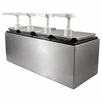 Topping Rail w/Pumps/Jars 12 1/2 in H SS