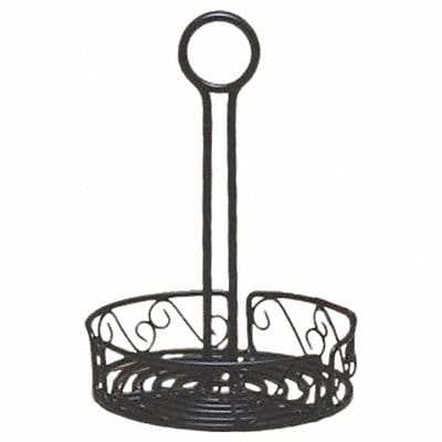Round Condiment Rack 9 in H Black