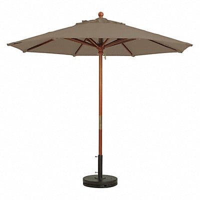 Wood Umbrella 9 Ft 1-1/2 Pole Taupe